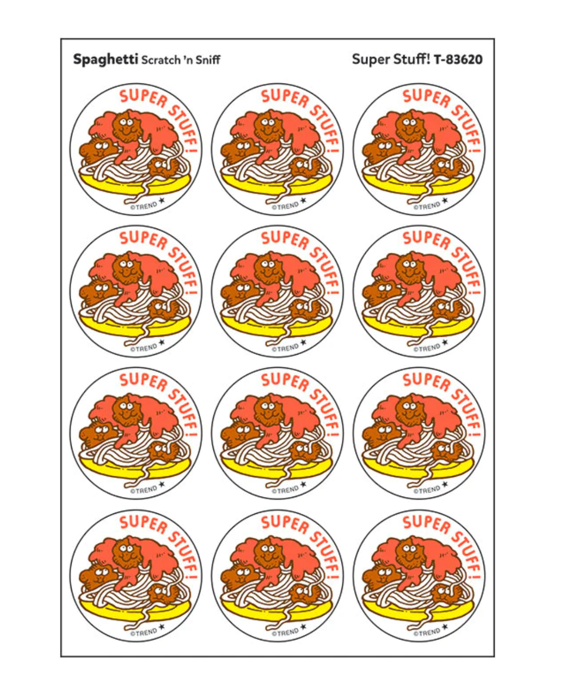 Super Stuff!, Spaghetti scent Retro Scratch 'n Sniff Stinky Stickers®
