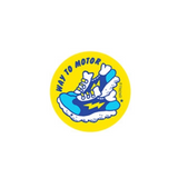 Way to Motor, Old Shoe scent Retro Scratch 'n Sniff Stinky Stickers®