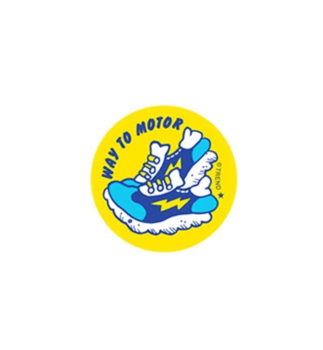 Way to Motor, Old Shoe scent Retro Scratch 'n Sniff Stinky Stickers®