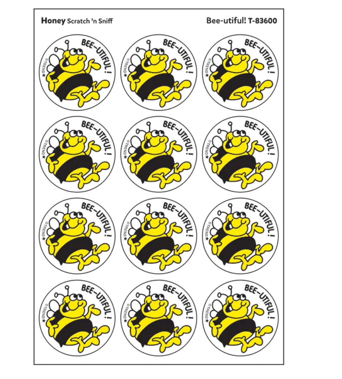 Bee-utiful!, Honey scent Retro Scratch 'n Sniff Stinky Stickers®