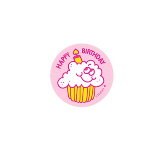 Happy Birthday, Whipped Cream scent Retro Scratch 'n Sniff Stinky Stickers®