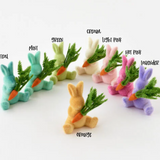 Flocked bunny with carrot