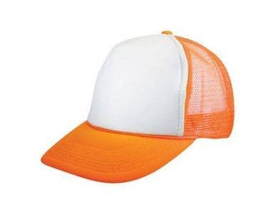 Orange Trucker Front Mesh Snapback Hat