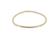 Classic Gold 2mm Bead Bracelet: Bliss Bar