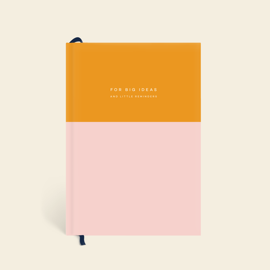 Pink/Orange Colorblock Lined Notebook