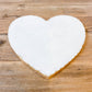 Heart Shaped Marble Serving Board   White/Gold   9x8.5x.5